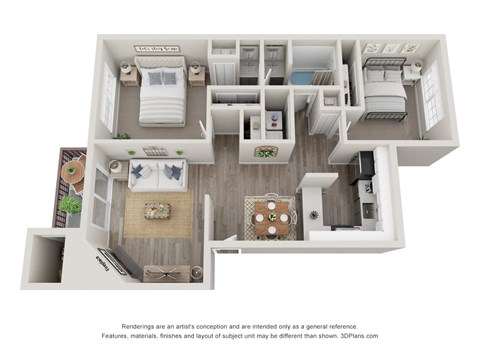 Align Apartments 2x1 Floor Plan